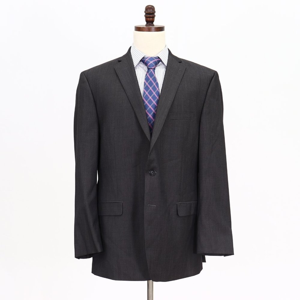 Calvin Klein 48L Gray HB 2-Button Sport Coat Blazer Jacket V056